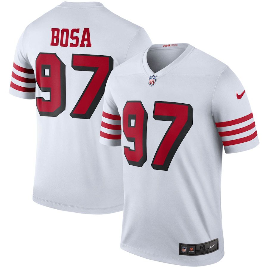 Men San Francisco 49ers #97 Nick Bosa Nike White Color Rush Legend NFL Jersey
